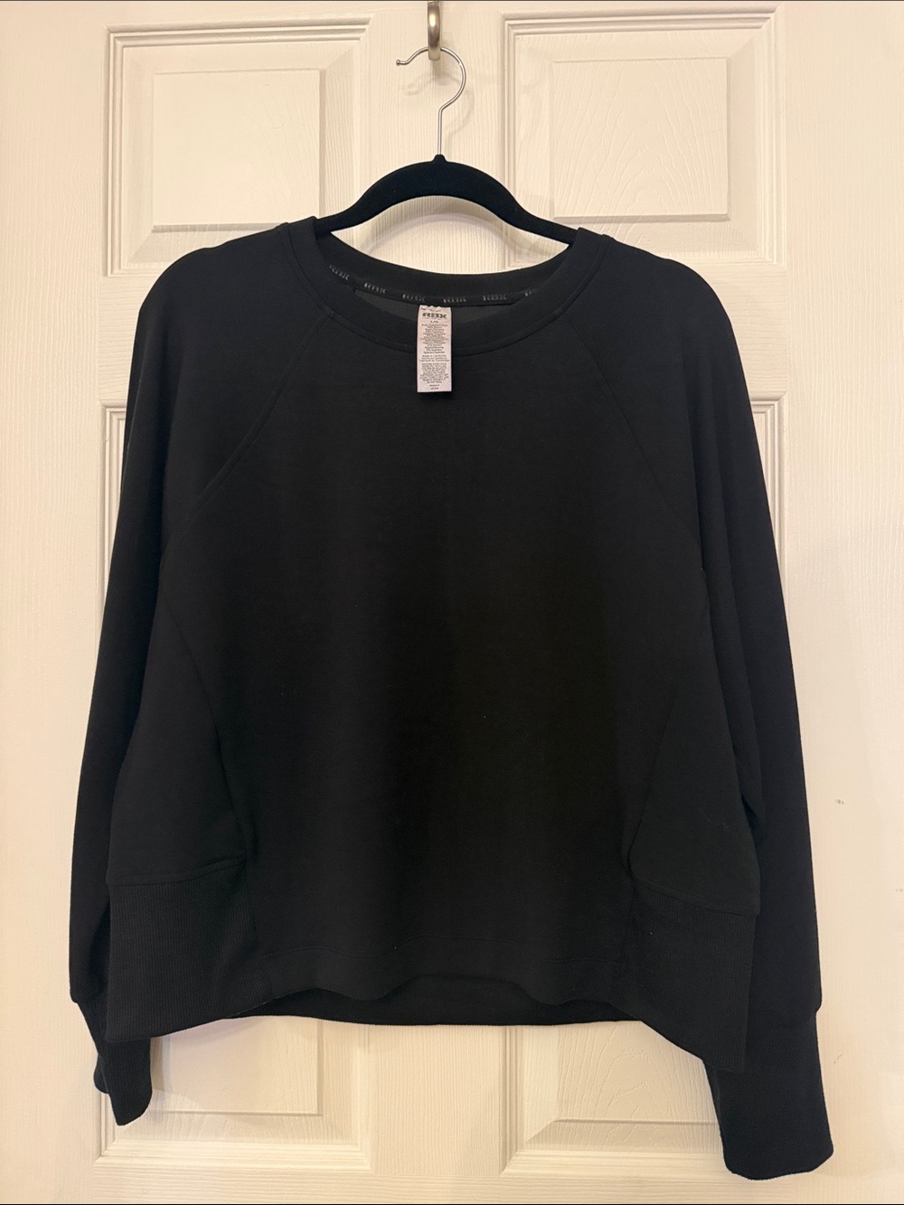 RBX Black Crewneck Pullover Sweatshirt, Large